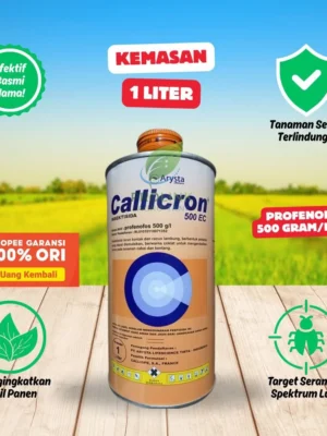 Insektisida Callicron 500 EC √ Pembasmi Tuntas Hama - Kutu - Ulat Grayak √ Bahan Aktif : Profenofos